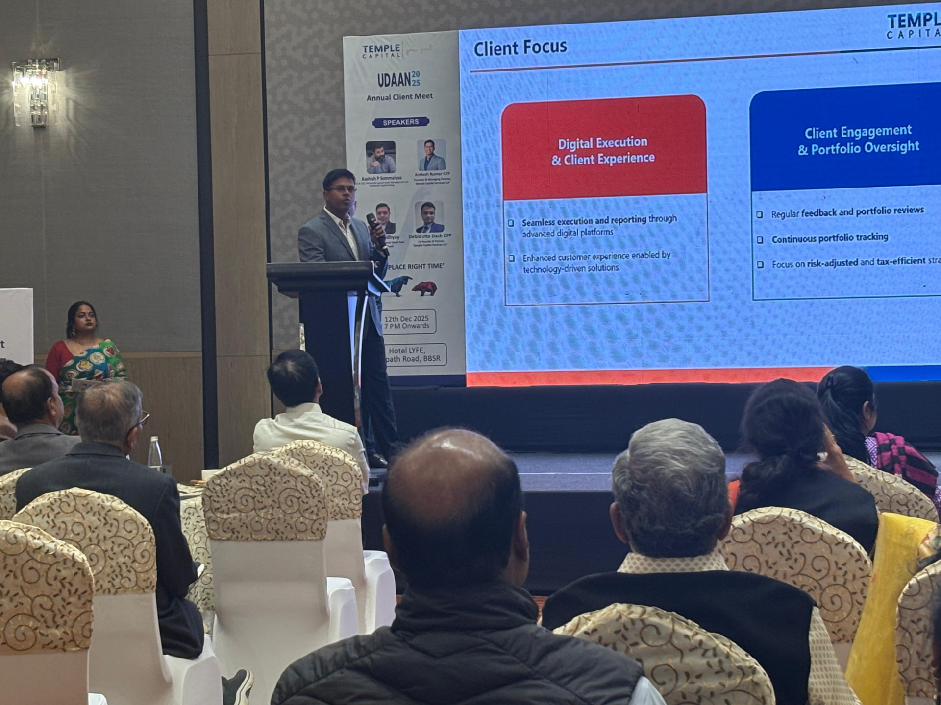 Temple Capital presentation on client focus at UDAAN 2025